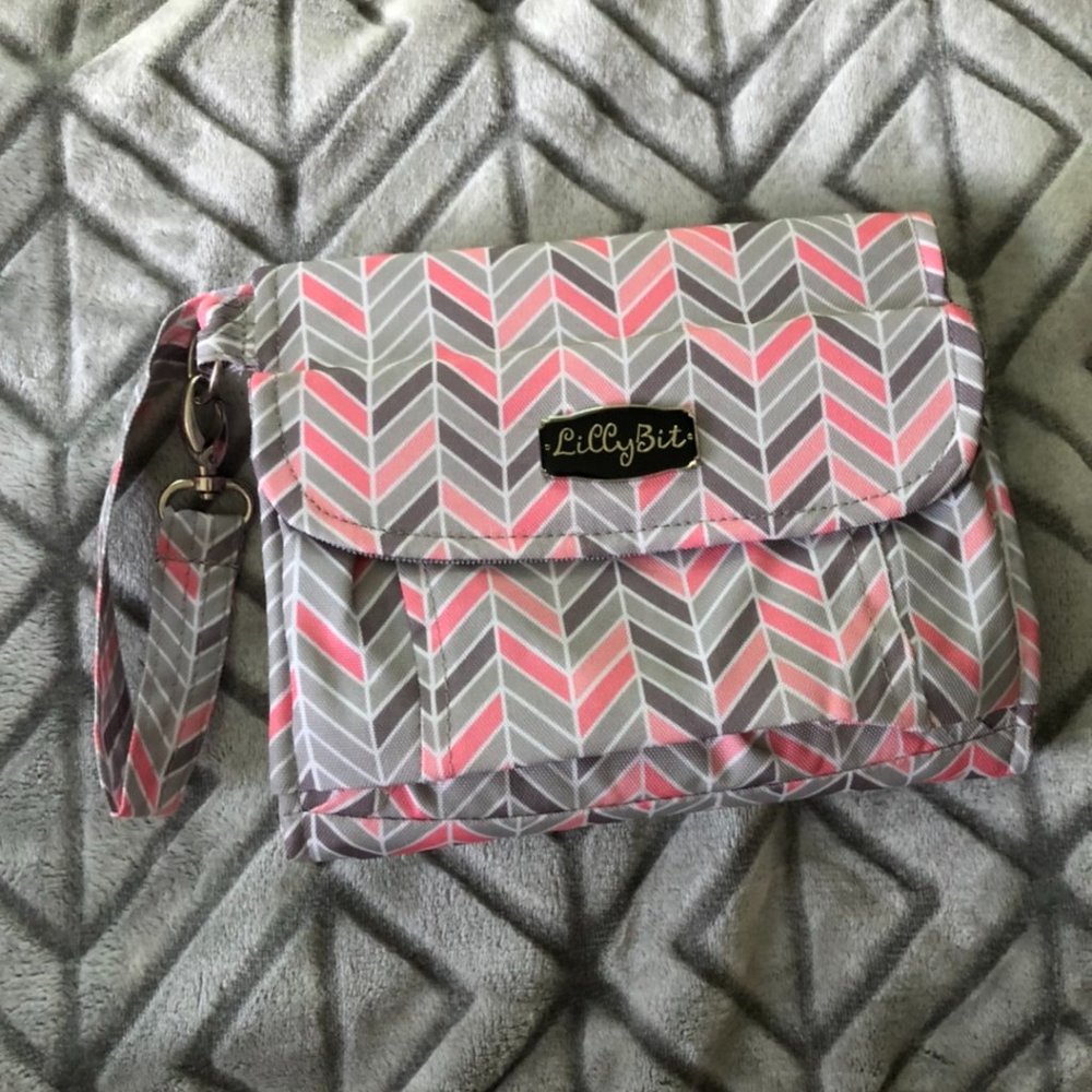 Lily Bit Classic Chevron Diaper Carry Case